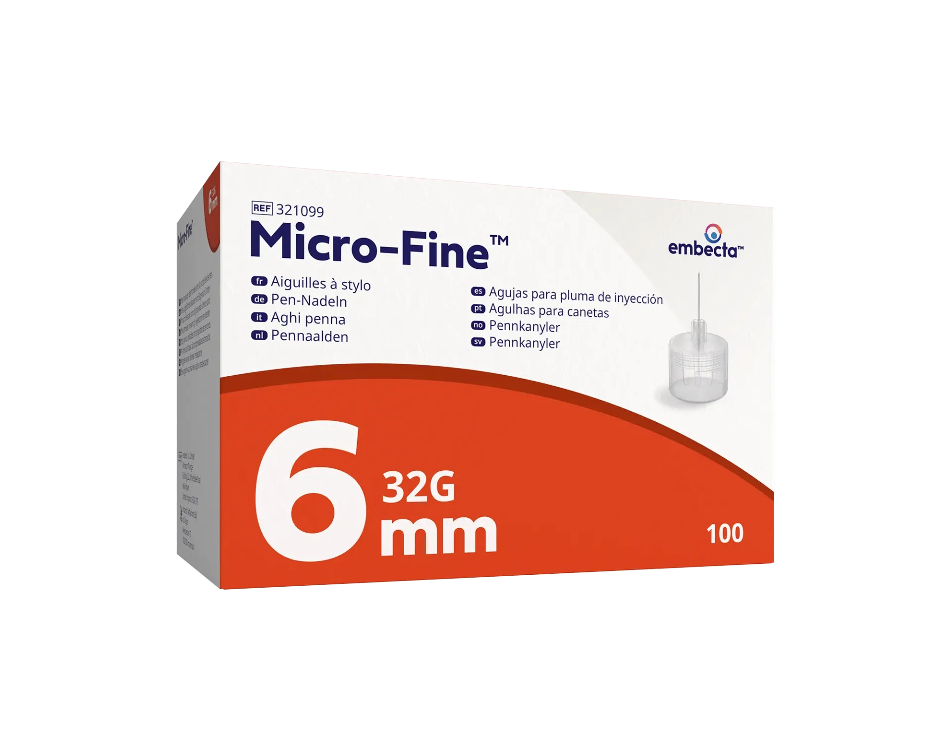 Micro-Fine Insulinepennaalden 6 mm