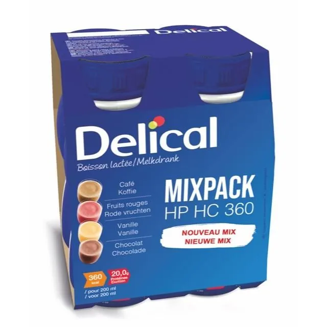 [003481] Delical Zuiveldrank Mixpack (4x200ml) (360kcal)