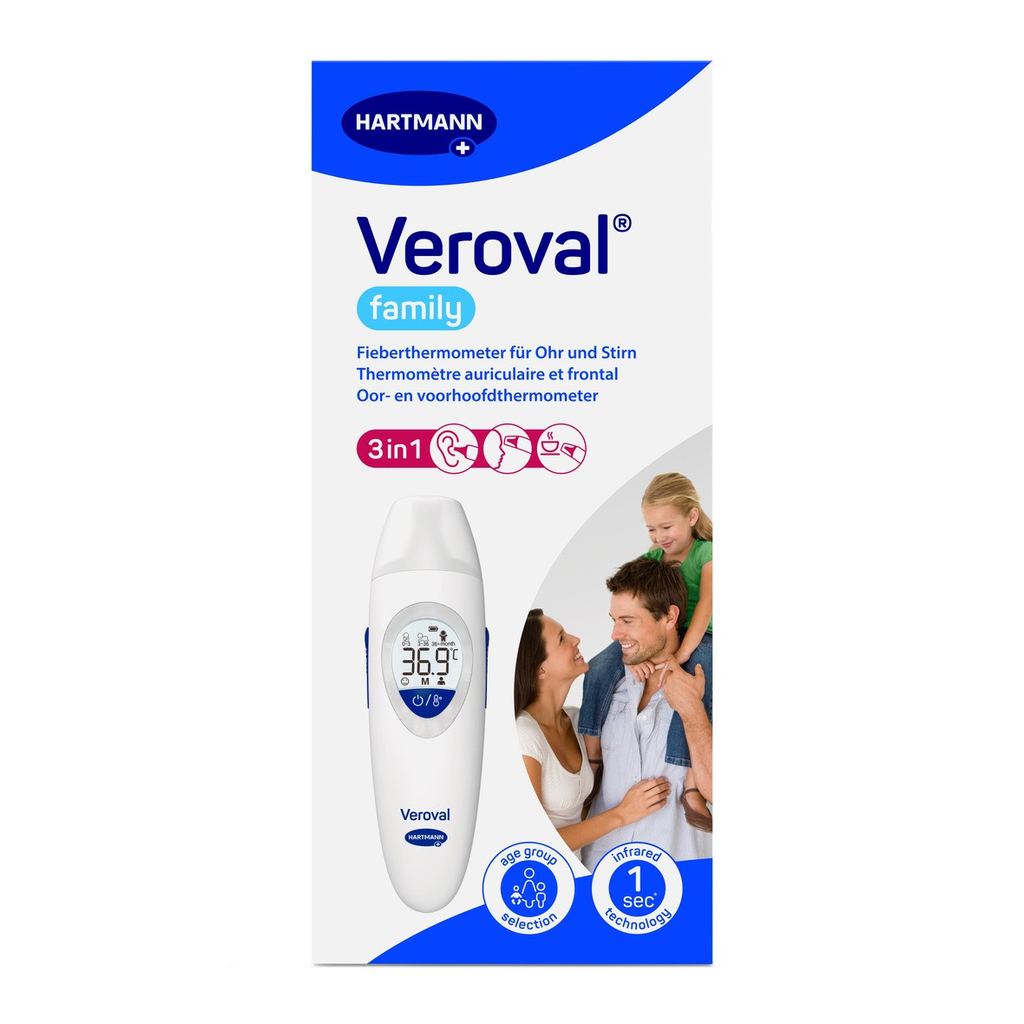 [925 411] Veroval Family 3-in-1 Infrarood Contactthermometer