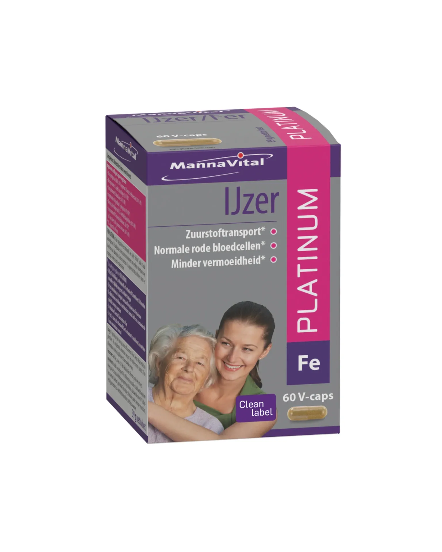 [001284] Mannavital Ijzer Platinum (60 Capsules)
