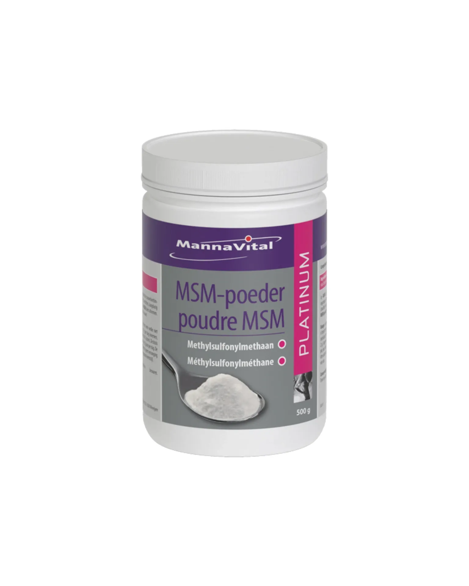 [001293] Mannavital MSM Poeder Platinum (500g)