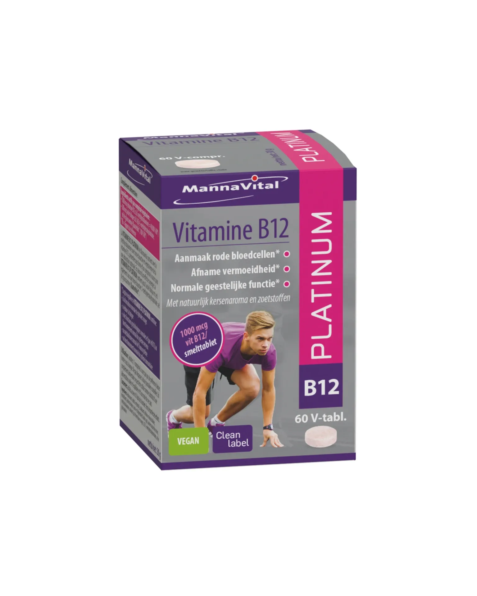 [001302] Mannavital Vitamine B12 Platinum (60 Capsules)