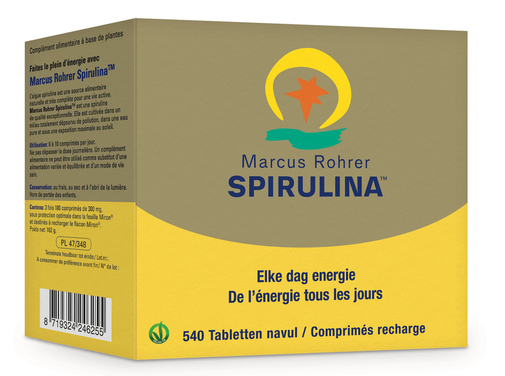 [001308] Marcus Rohrer Spirulina Navulling (3 x 180 stuks)