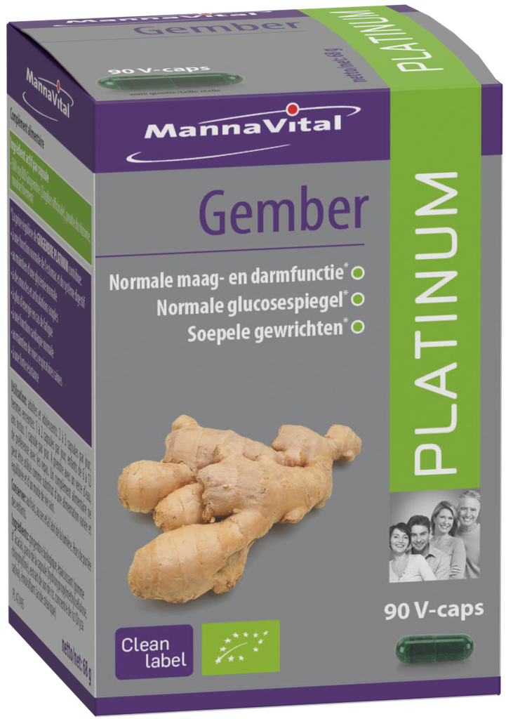 Mannavital Gember Platinum (90 v-caps)