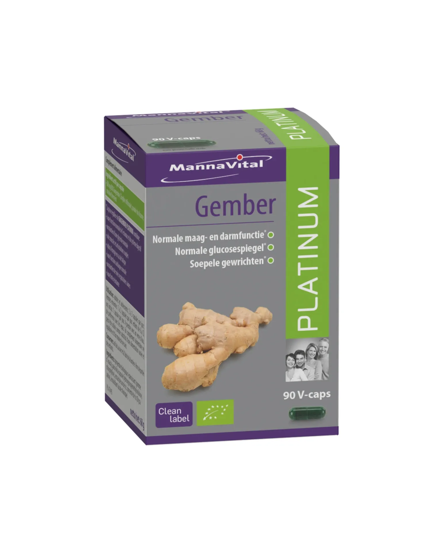 [003632] Mannavital Gember Platinum (90 v-caps)