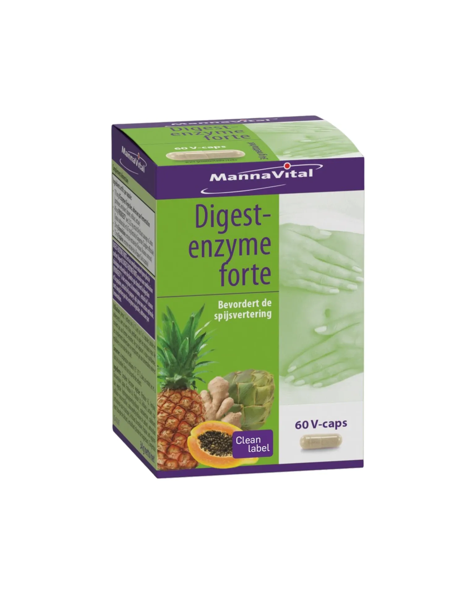 Mannavital Digest Enzyme Forte (60 V-caps)