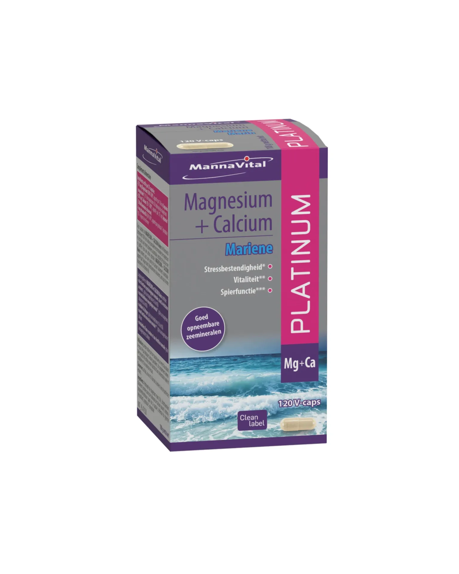 Mannavital Marine magnesium + calcium (120 Capsules)