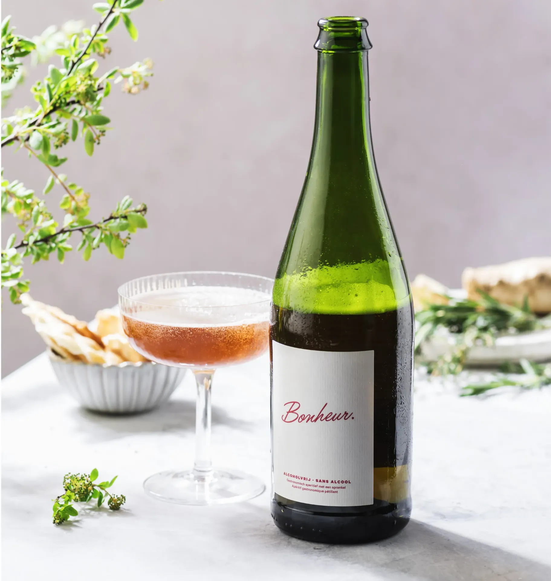 [199000] Bonheur Alcoholvrij Sprankelend Aperitief 75cl