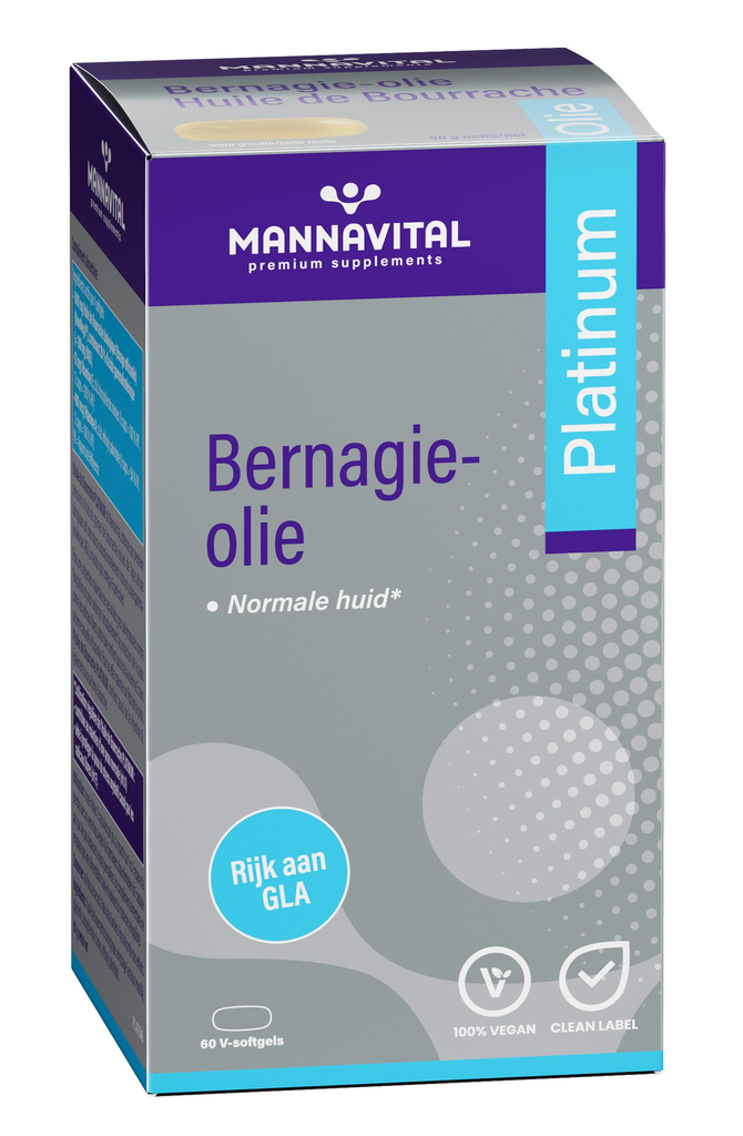 Mannavital Bernagie-olie Platinum (60 softgels)