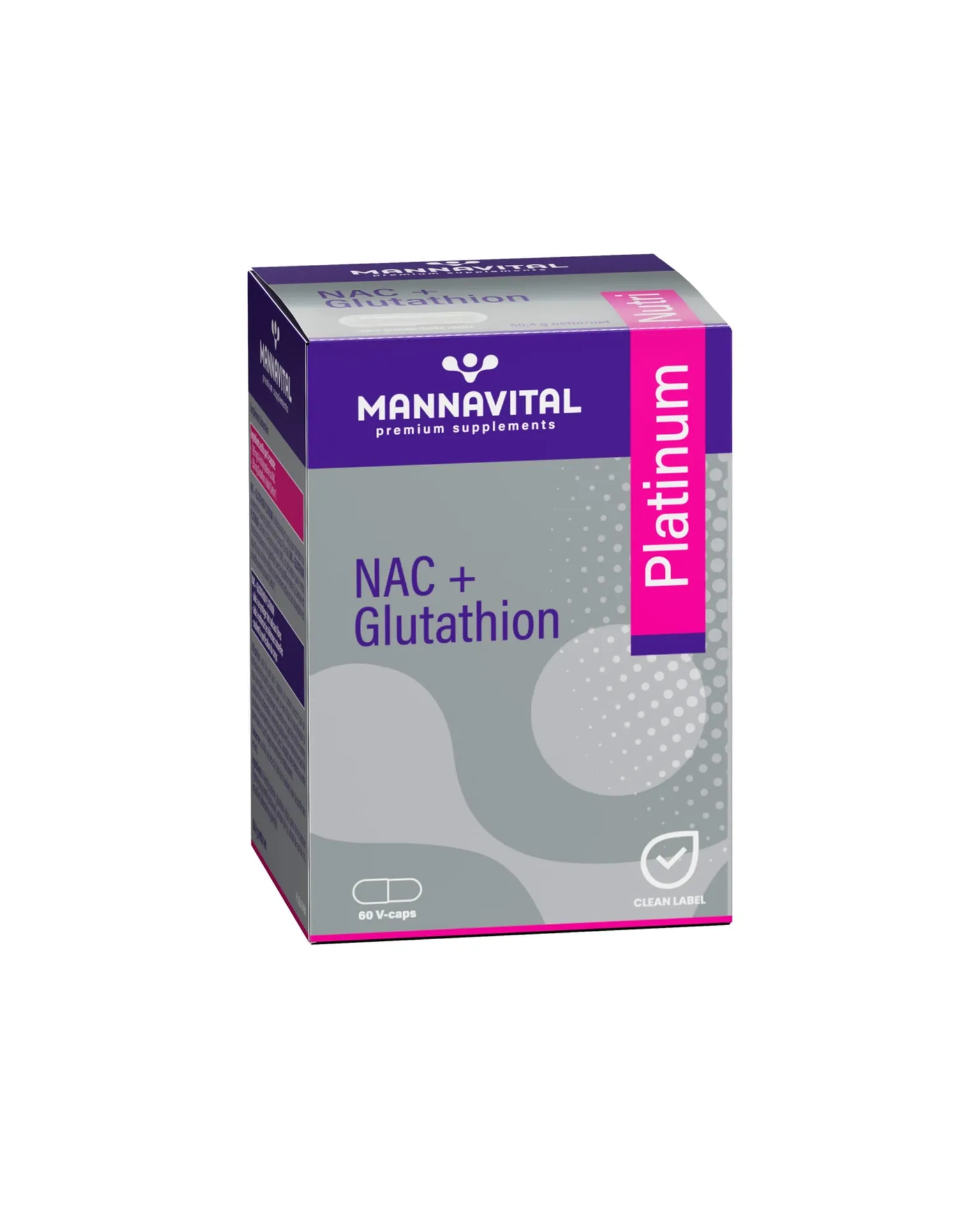 [010359] Mannavital NAC + Glutathion Platinum (60 Capsules)