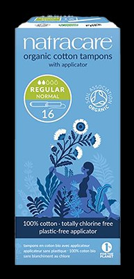 [NC4250] Natracare Tampons Katoen Regular Met Applicator (16st)