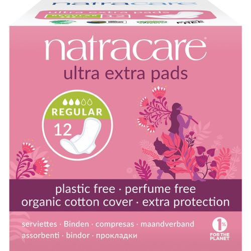 Natracare Maandverband Ulltra Extra Regular + Vleugels 12st