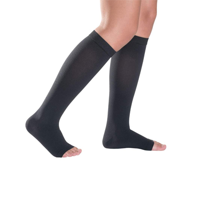 [002545] Mediven Elegance Kniekous Zwart Open Teen CCL1