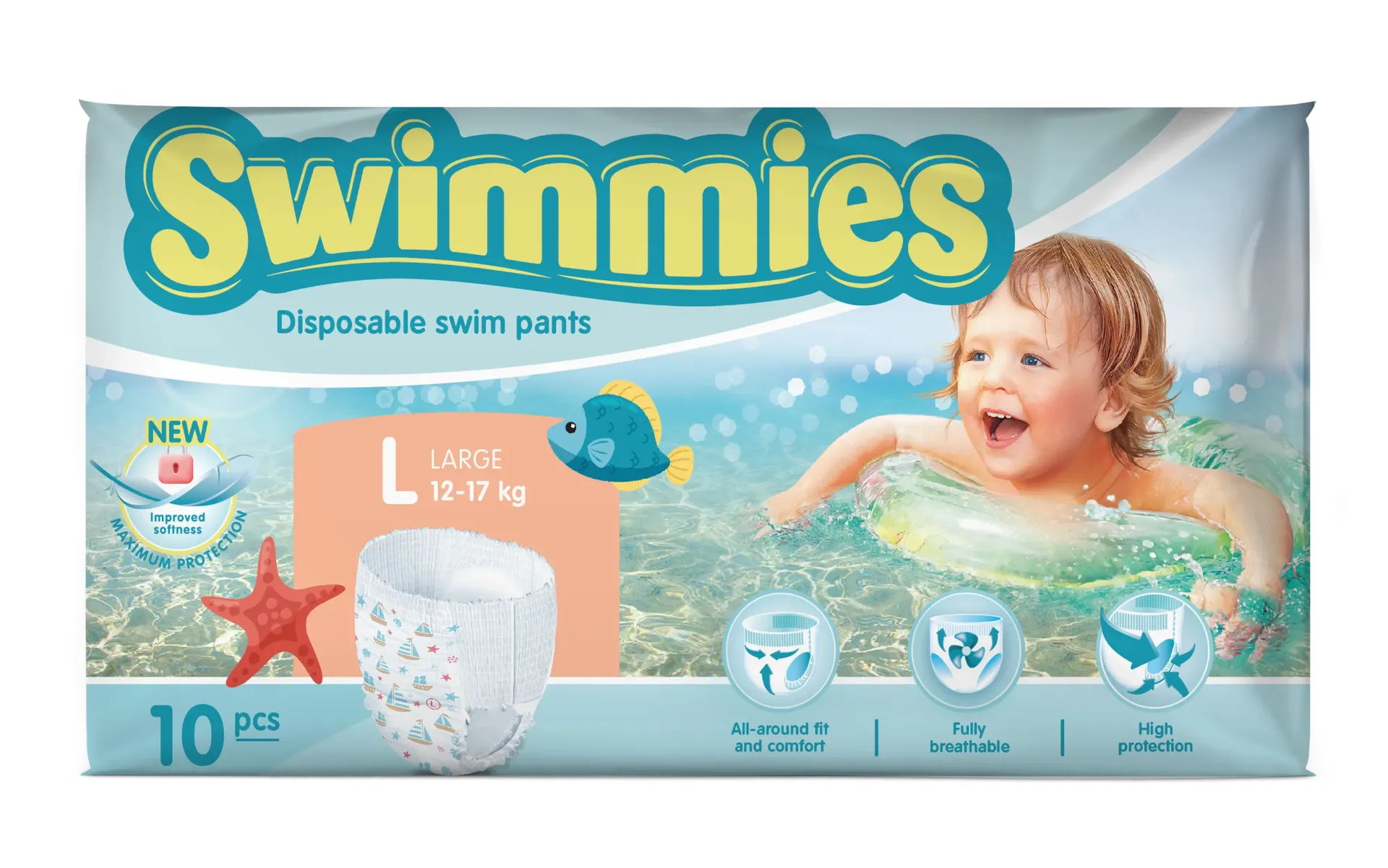 Swimmies L (12 - 17 kg) (10st)
