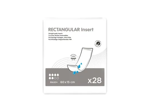 [003558] Rectangular Insert Maxi Plus 15cm x 60cm zonder plastiek (28st)