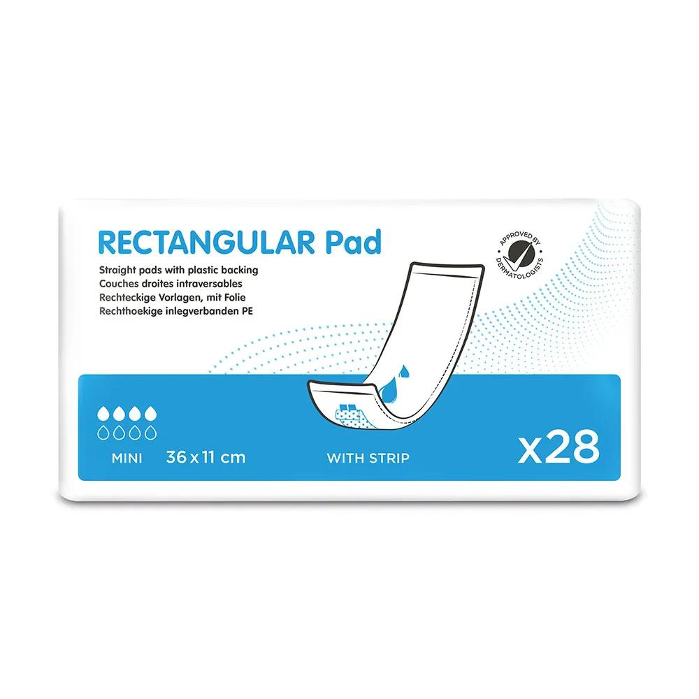 Rectangular pad  Mini 36 x 11 cm - met plastiek (28st)
