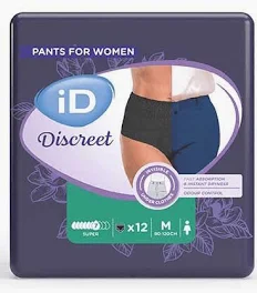 ID Discreet Pants zwart Super M (12st) *ENKEL OP BESTELLING PER KARTON*