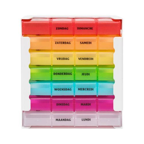 Pillendoos Week Medi Organizer (gekleurd)
