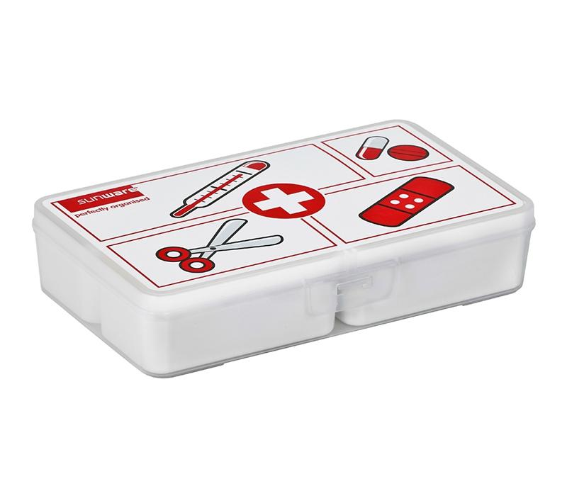 [001838] SUNWARE Q-line first aid pill box assortimentsdoos