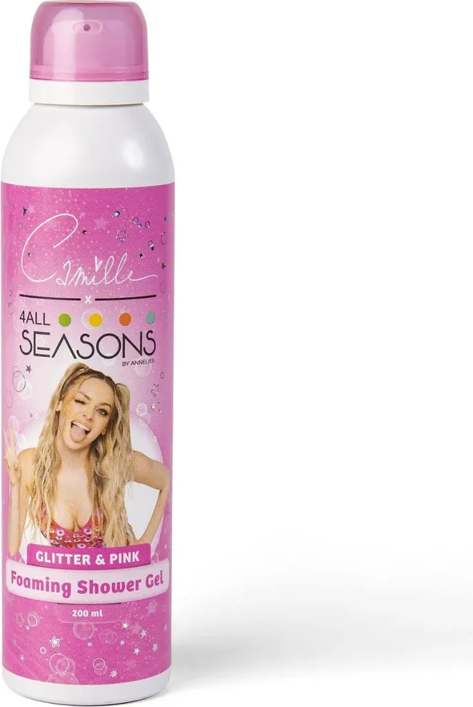 [FSG-CAMILLE] 4Allseasons Foaming shower gel pink & glitter Camille - 200ml
