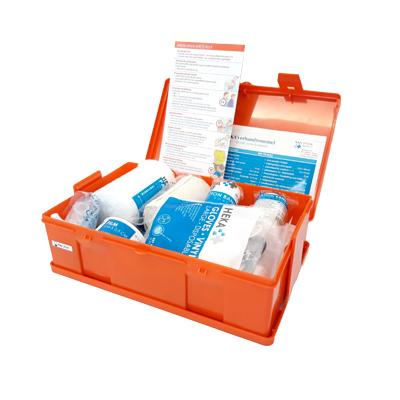 [003142] Heka Verbandtrommel Gezin/Auto/Kantoor (rood vierkant klein)