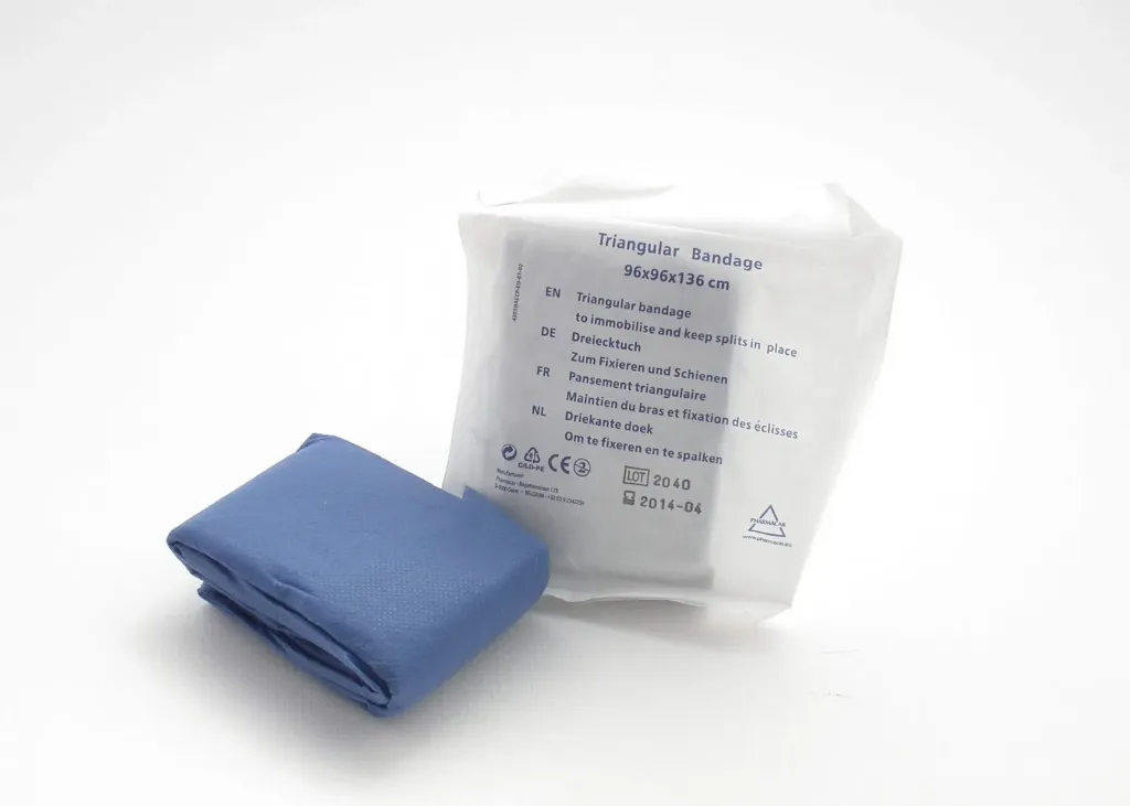 [004364] Blauw driehoeksverband in non-woven (stuk)