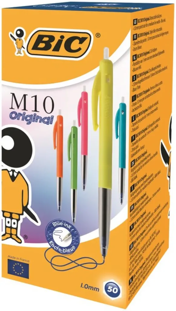 [003773] BIC Balpen 'M10 Original' medium 1.0mm, blauw inkt (FLUO)