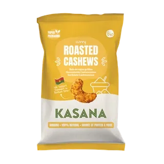 Kasana Geroosterde cashewnoten met curry bio - 150g