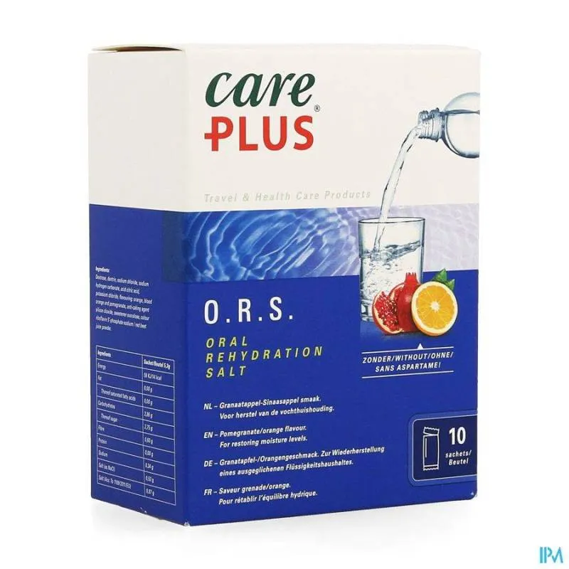 [001697] Care Plus O.R.S. - Granaatappel-Sinaasappel Smaak (10 x 5,3g)