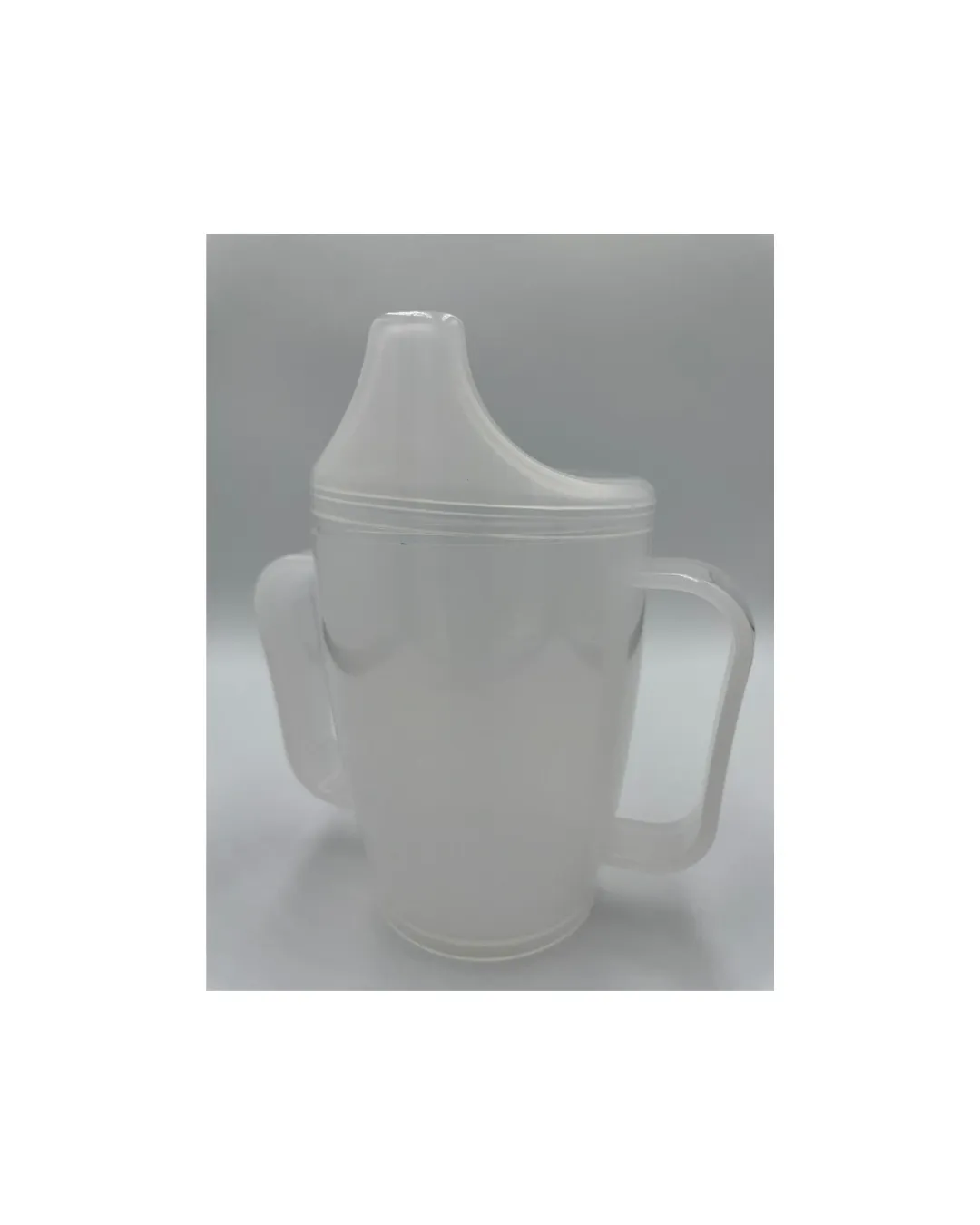 [1543666] Drinkbeker + Deksel Met 2 Handvatten - Transparant (4 mm)