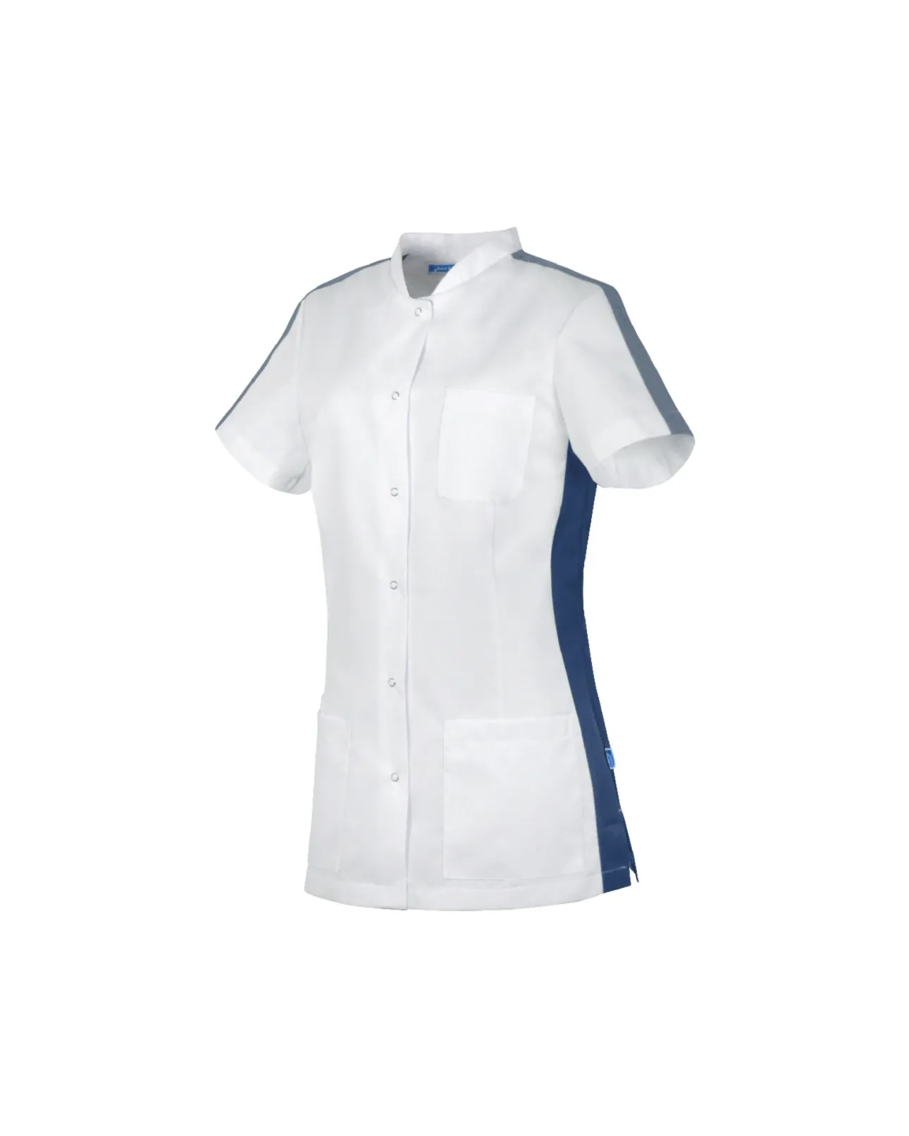 [005076] Verpleegschort Kristel (XS, Wit/Roze)