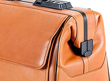 [002727] Verpleegtas Rusticana Koeienleer  - 2 Voortassen (Large) (Camel)