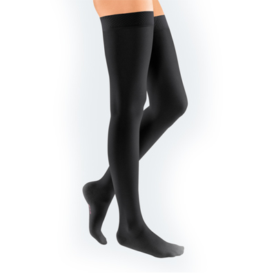 Mediven Elegance Dijkous Met Noppenband Zwart Gesloten Teen CCL1