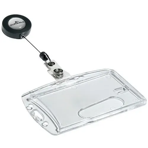 [005425-WIT] Badgehouder Met Trekkoord (Wit)