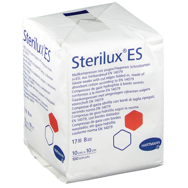 [000288-10C10C] Sterilux Niet-Steriel Gaaskompres 8 L. (10 x 10 cm)