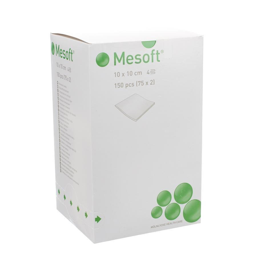 Mesoft Non-Woven Kompres Steriel - Per 2 Verpakt (10 x 10 cm)