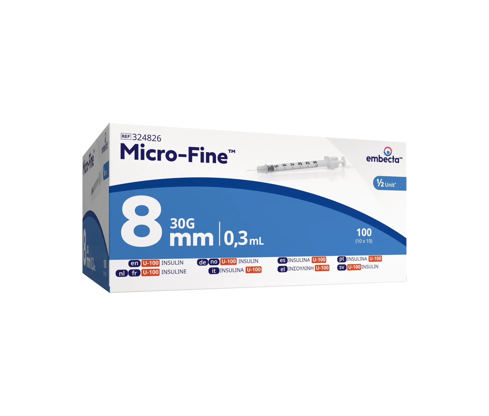 Micro-Fine Insulinespuiten (10 stuks)
