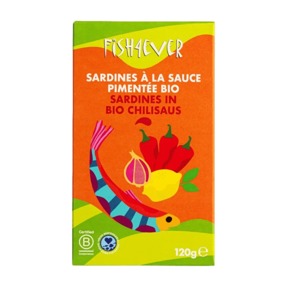 [510016] Fish4Ever Sardines In Bio Chilisaus (120 gr)