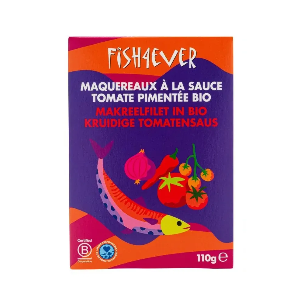 [510305] Fish4Ever Makreelfilet In Bio Kruidige Tomatensaus (110 gr)