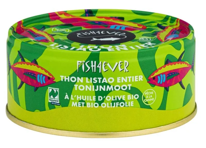 [210102] Fish4Ever Tonijnmoot Met Bio Olijfolie (160 gr)