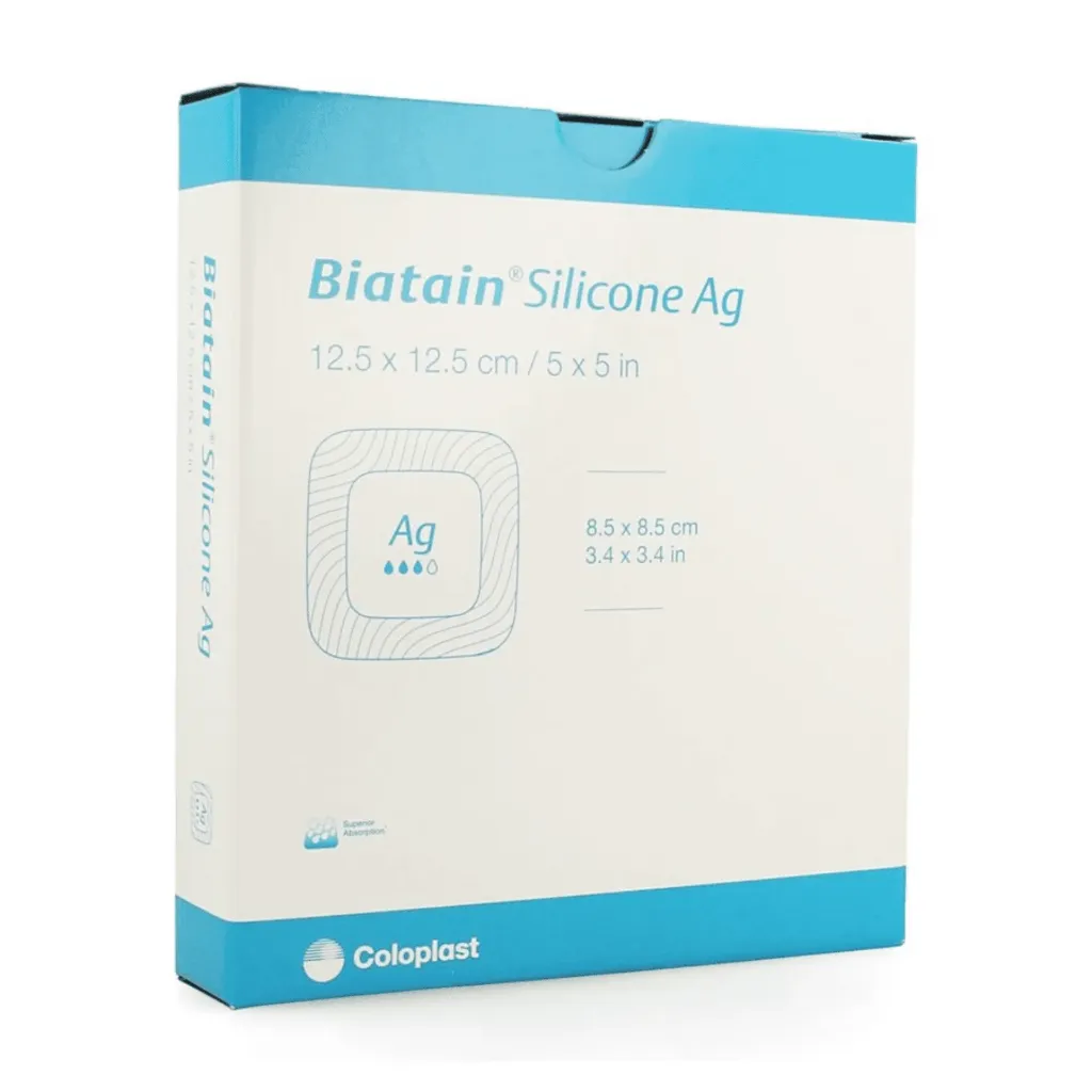 [000405-12,5C12,] Coloplast Biatain Silicone AG (12,5 x 12,5 cm)