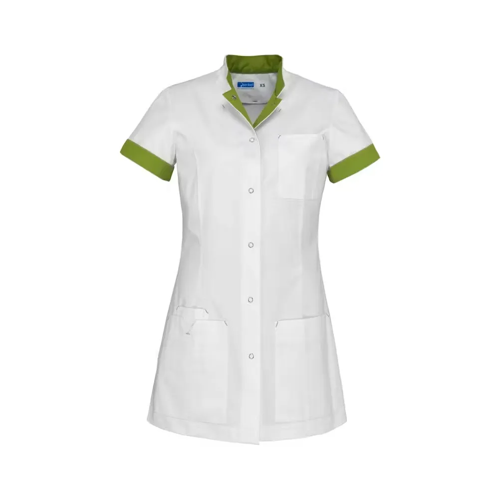 Verpleegschort Jill 26 (XS, Wit/Roze)