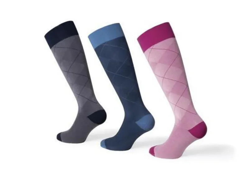Jobst Casual Pattern/Style Kniekous 15-20 mmHg Regular (S, Blauw)