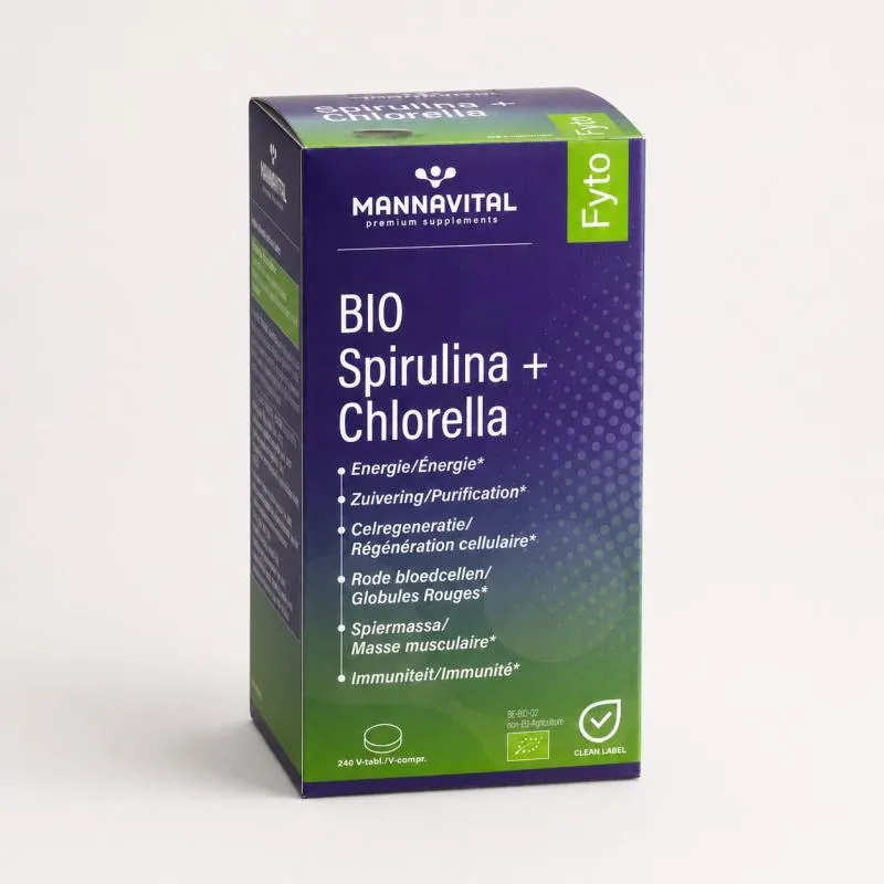 Mannavital Bio Spirulina + Chlorella (240 st)