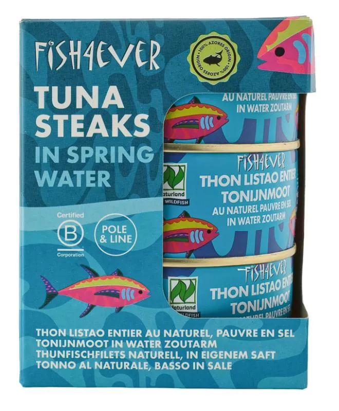 Fish4Ever Voordeelverpakking: 3 x tonijnmoot in water zoutarm (3 x 160 gr)