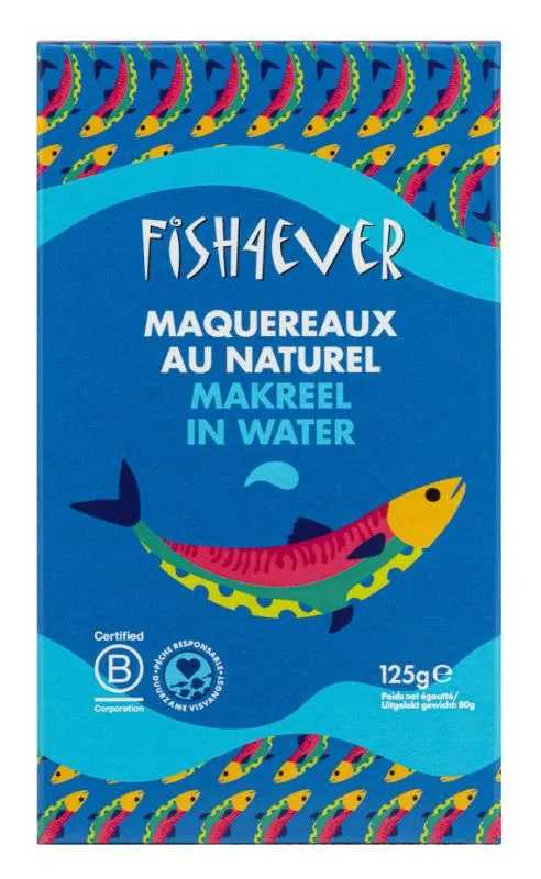 Fish4Ever Makreel in water (125 gr)